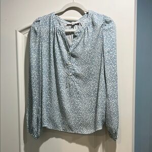 Loft Floral Blue Blouse